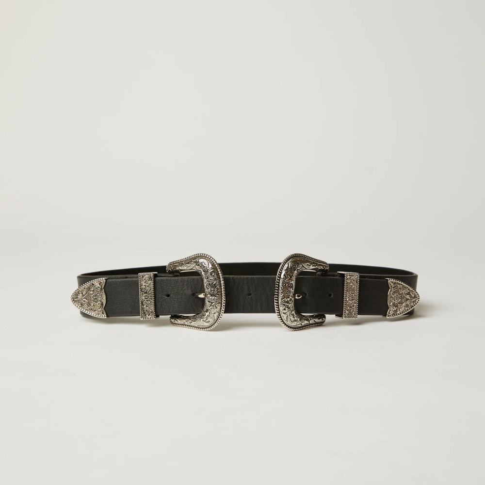 B Low the Belt Bri Bri with Silver Buckles Medium